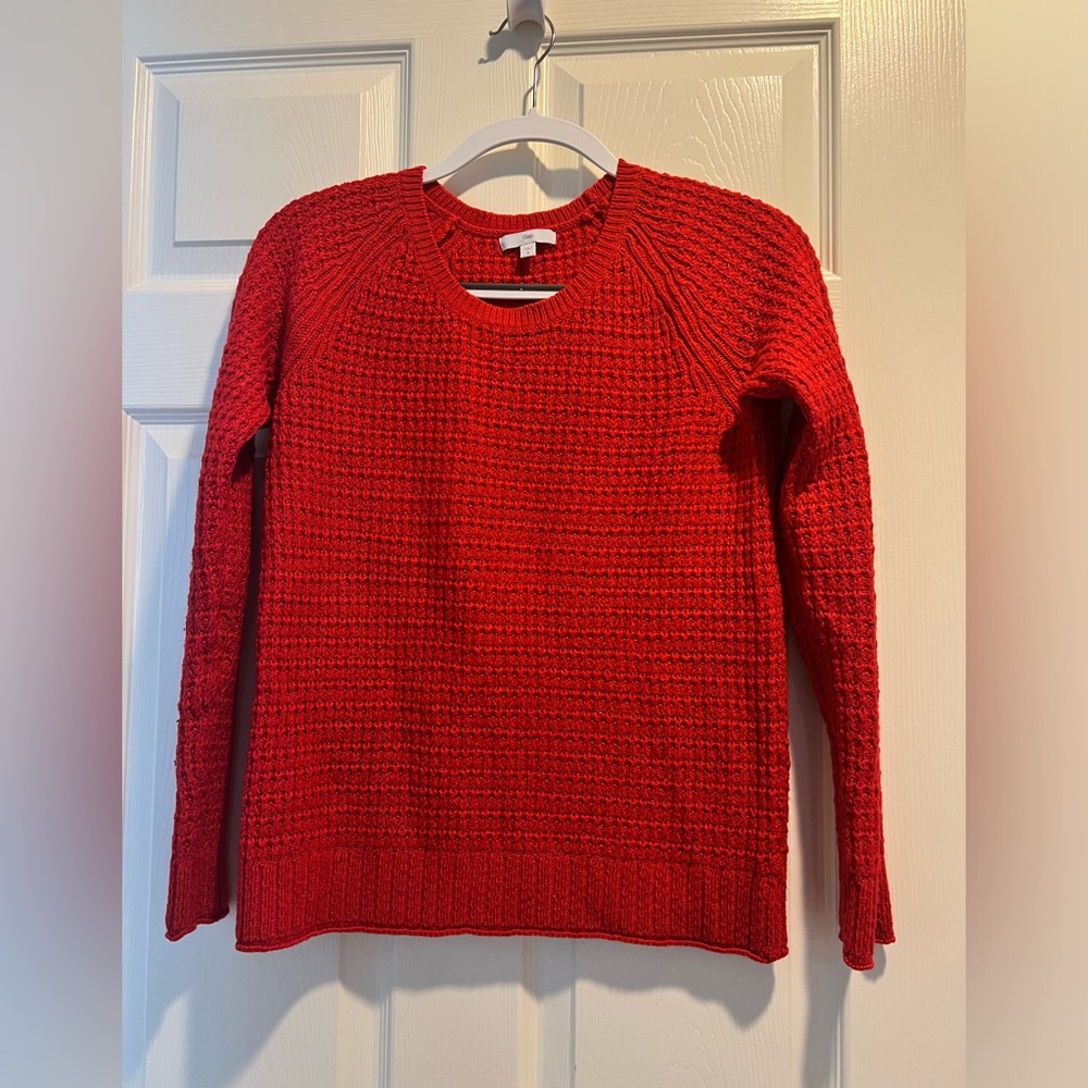 Gap Crewneck Thin Cotton Red Sweater Size Small